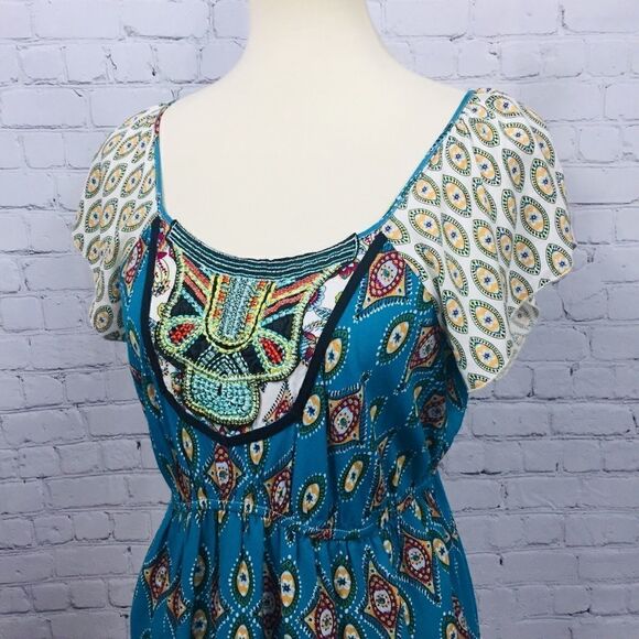 LIVE AND LET LIVE (ONE WORLD) BOHO PEASANT DRESS - Picture 3 of 8